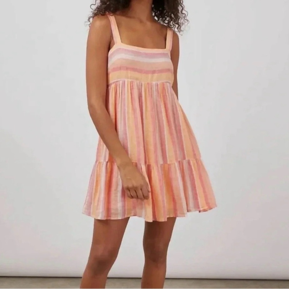 Rails Peach & Pink Striped Summer Sadie Azalea Dress